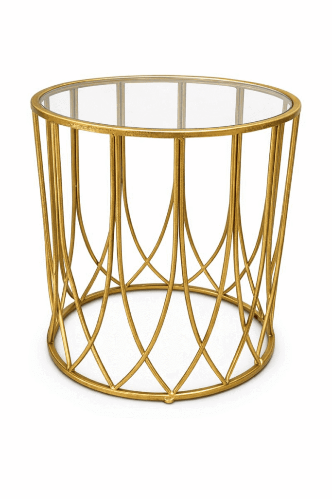 Large Gilded Gold Side Table