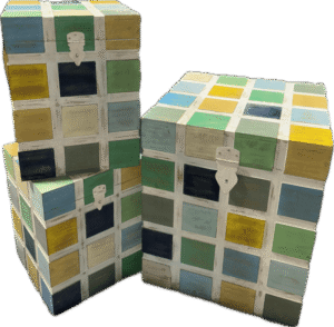 Color-Blocked Storage Boxes (Set of 3)