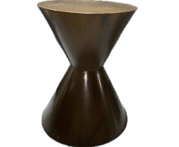 Bronze Metal Pedestal Side Table