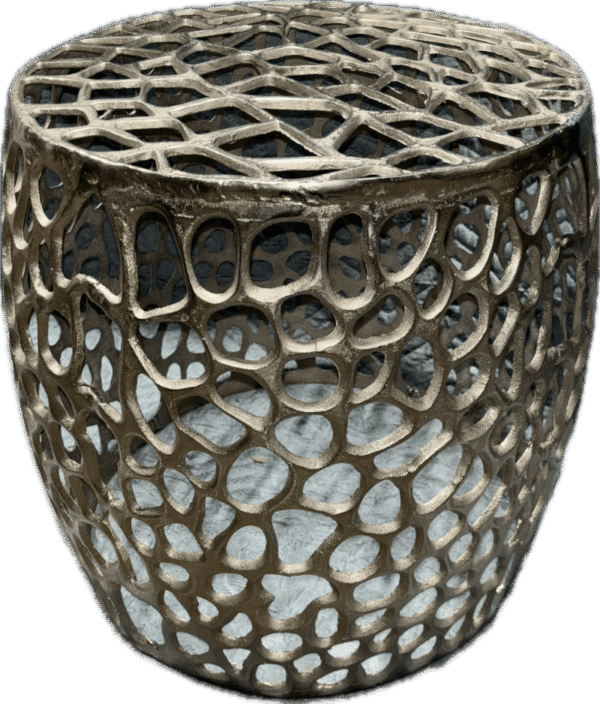 Cast Metal Lattice Side Table