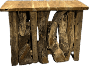 Rustic Wood Base Console
