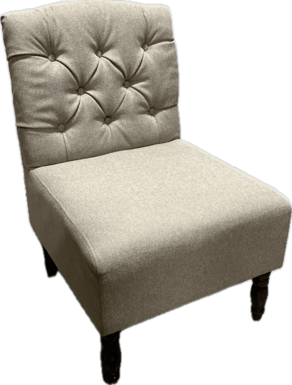 Beige Tufted Accent Chair