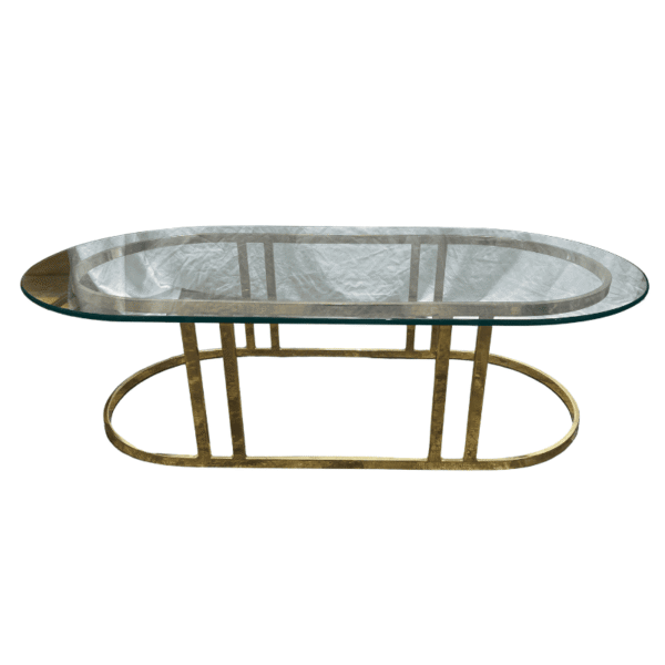 Gold Oval Coffee Table