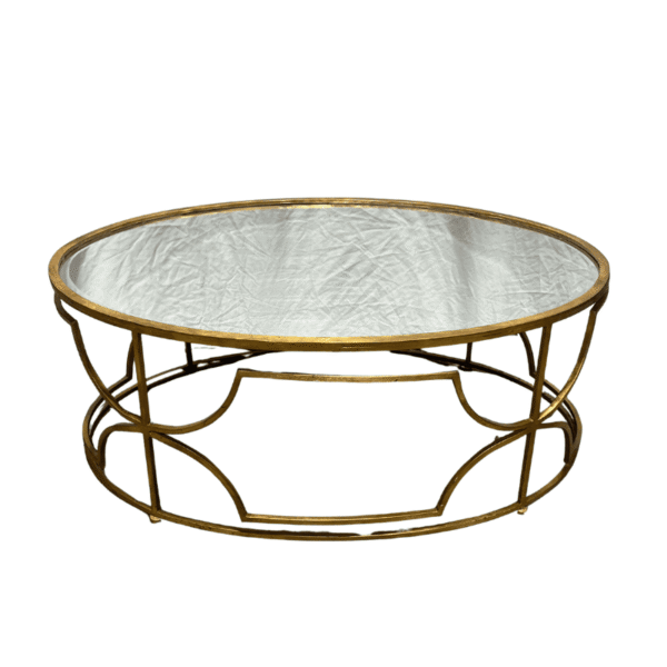 Oval Gold Gilded Cocktail Talbe