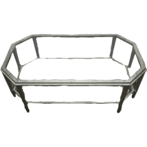 Matte Silver Cut Corner Cocktail Table