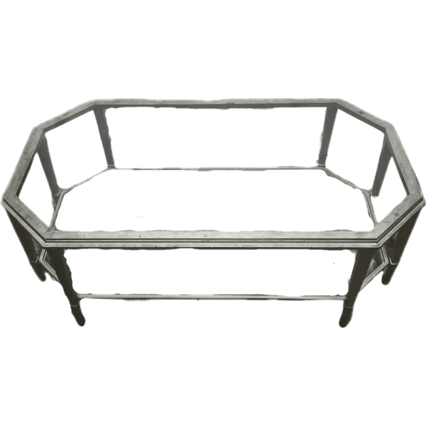 Matte Silver Cut Corner Cocktail Table