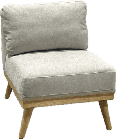 Grey Armless Modern Chair