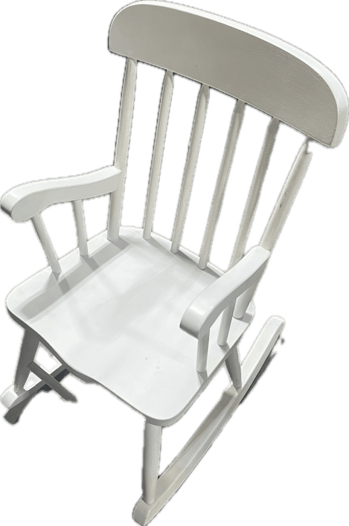 Children's Painted White Rocking Chair