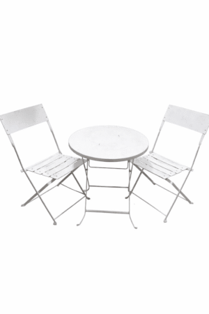 White Outdoor Bistro Set