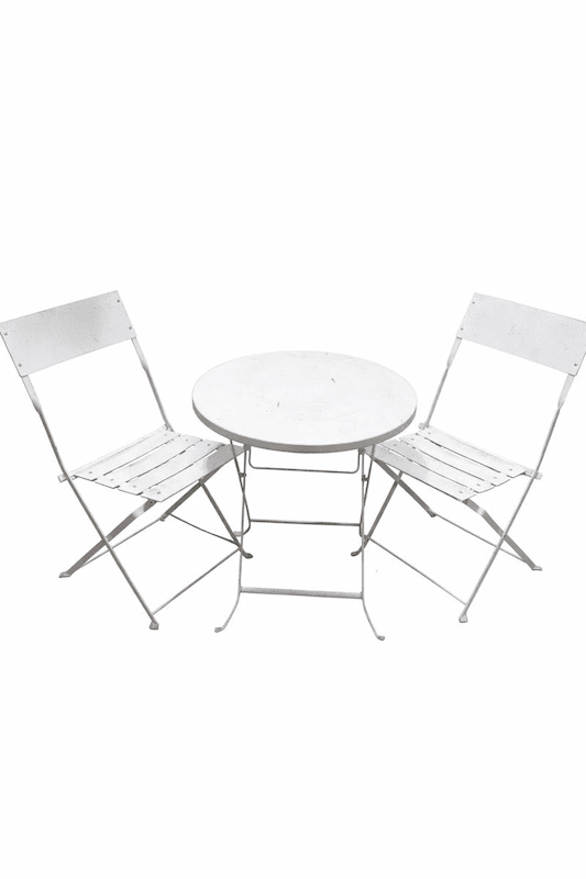 White Outdoor Bistro Set