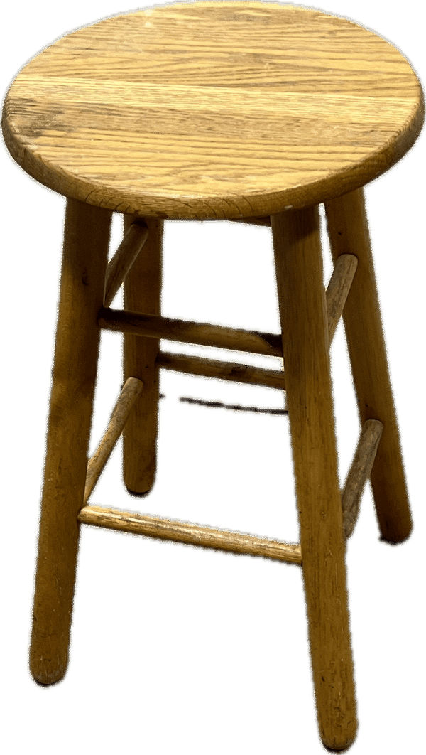 Round Wood Stool
