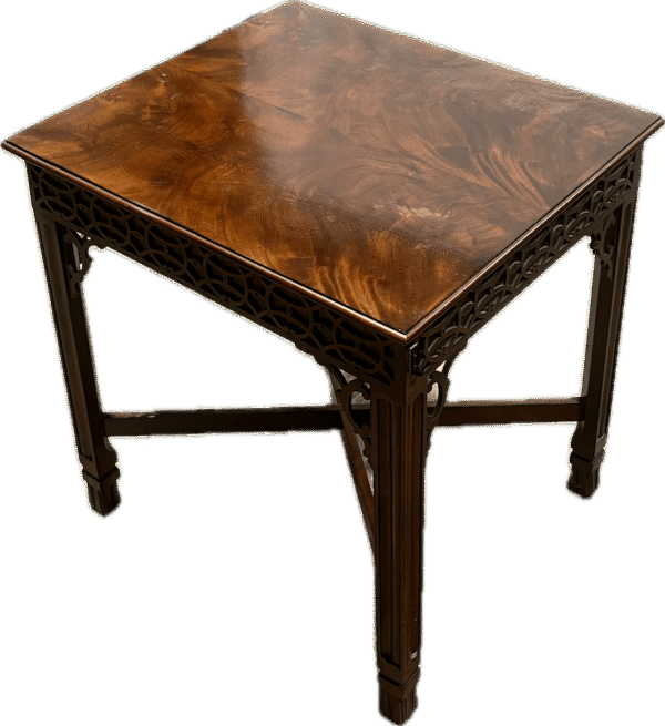 Carved Detail Dark Wood Table