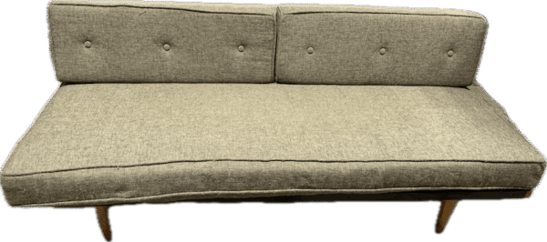 Vintage Upholstered Armless Camel Daybed