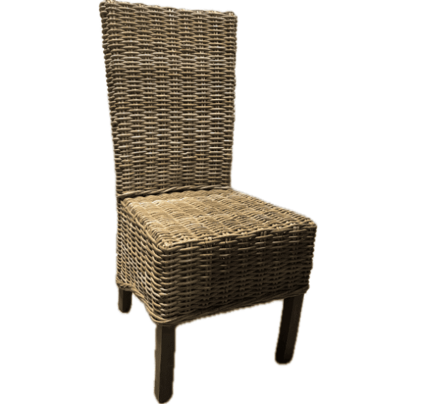 Wicker High Back Dining Chair