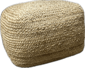 Low Jute Pouf