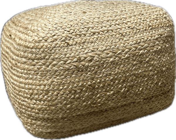 Low Jute Pouf