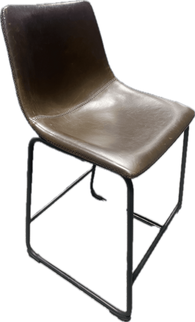 Brown Vinyl Counter Height Stool