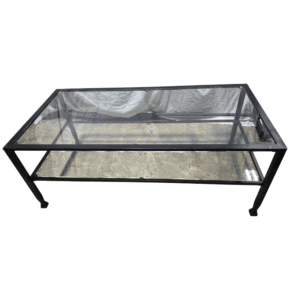Two Level Glass Black Cocktail Table
