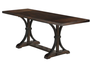 Dark Wood Trestle Dining Table