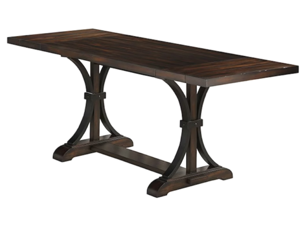 Dark Wood Trestle Dining Table