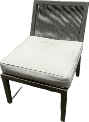 Grey Rope Back Outdoor Chair