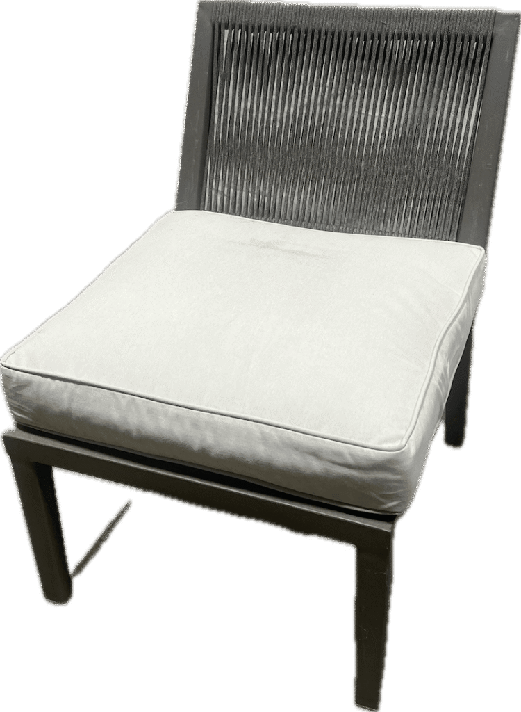 Grey Rope Back Outdoor Chair