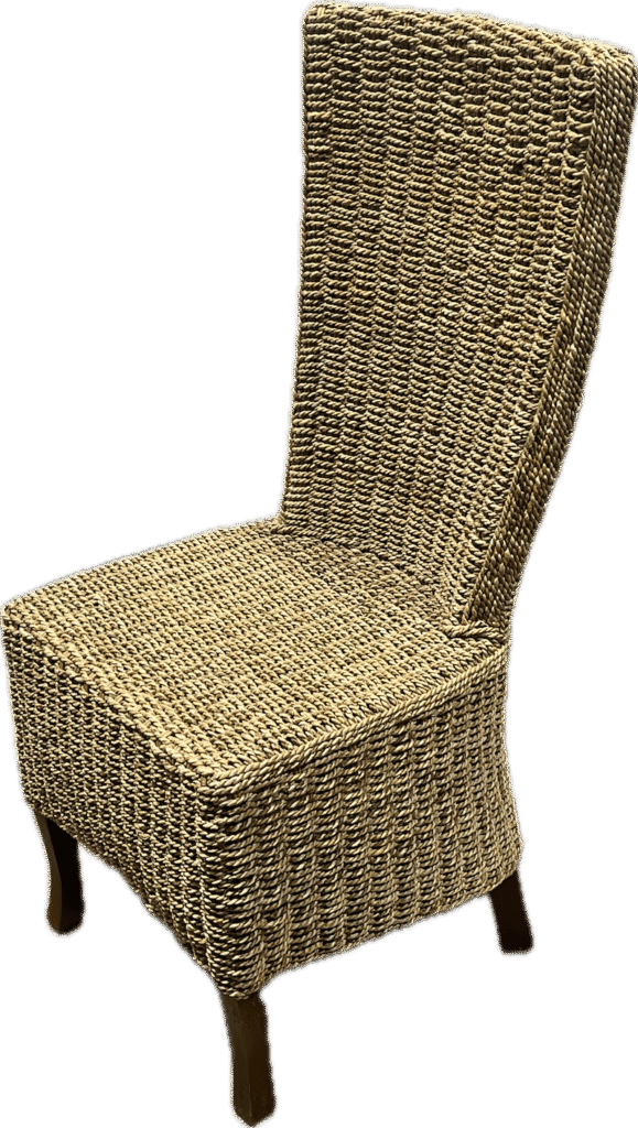 High Back Wicker Dining Chair
