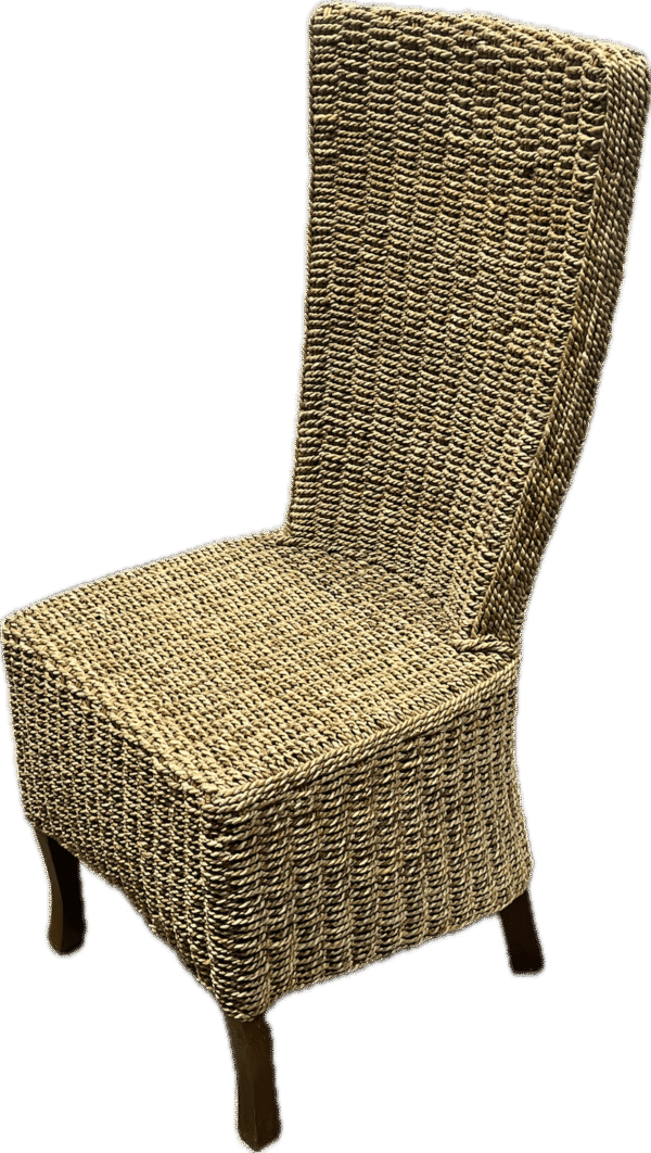 High Back Wicker Dining Chair