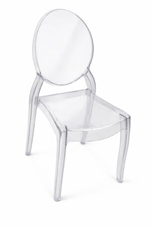 Ghost Chair with Curved Detail