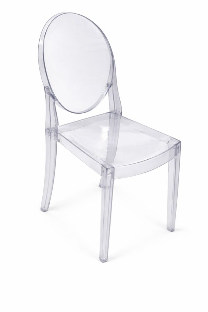 Ghost Chair with Straight Detail