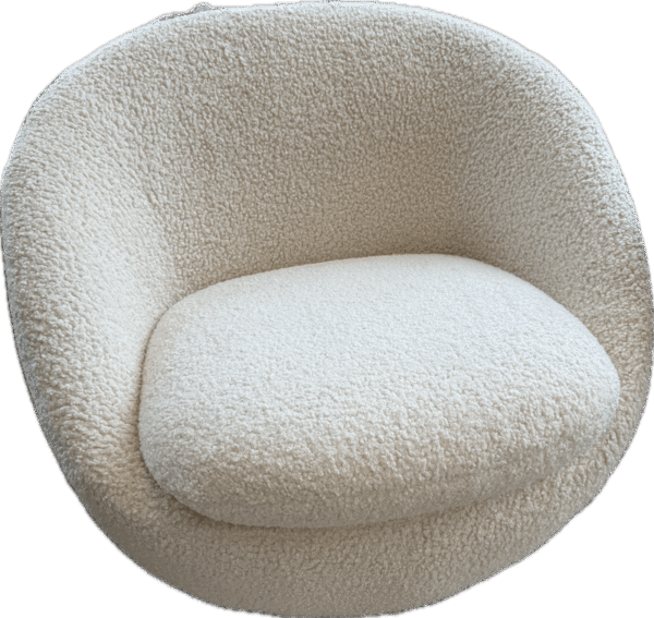 Swivel Low Profile Boucle Chair