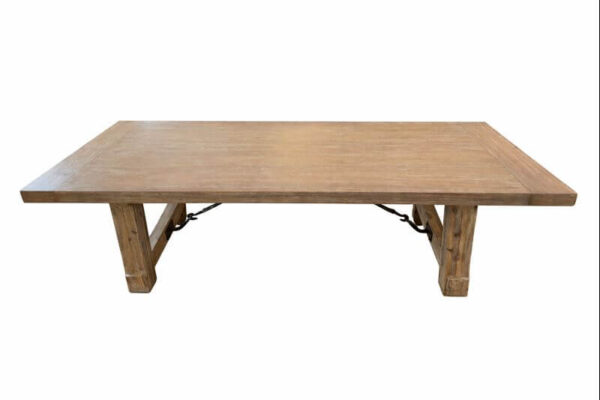 Dining Table With Black Hook Crossbeams