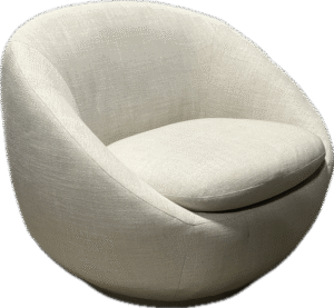Swivel Low Profile Linen Chair