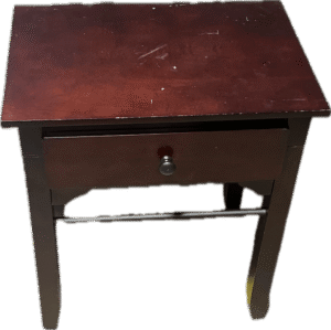 Dark Wood Bedside Table