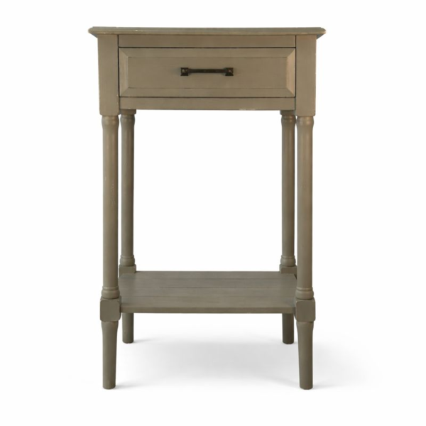 Grey Painted Wood Bedside Table