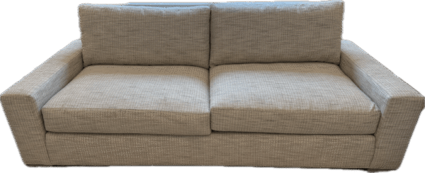 Modern Grey and Cream Woven Sofa