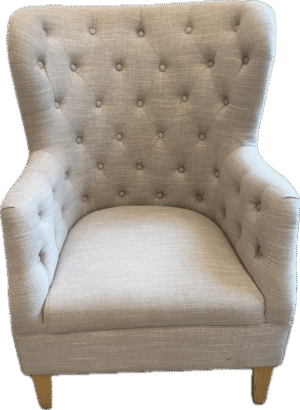Tight Back Tufted Wing Chair
