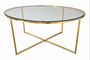 Gold X Base Cocktail Table
