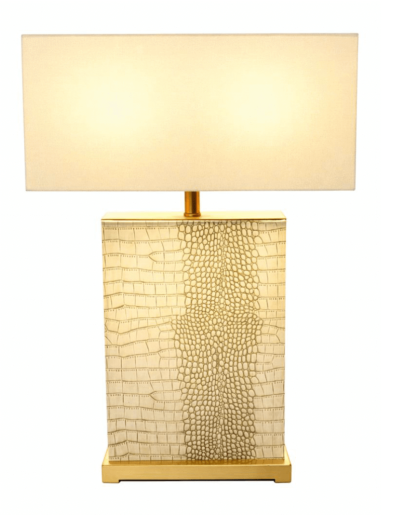 Rectangular Crocodile Skin Lamp