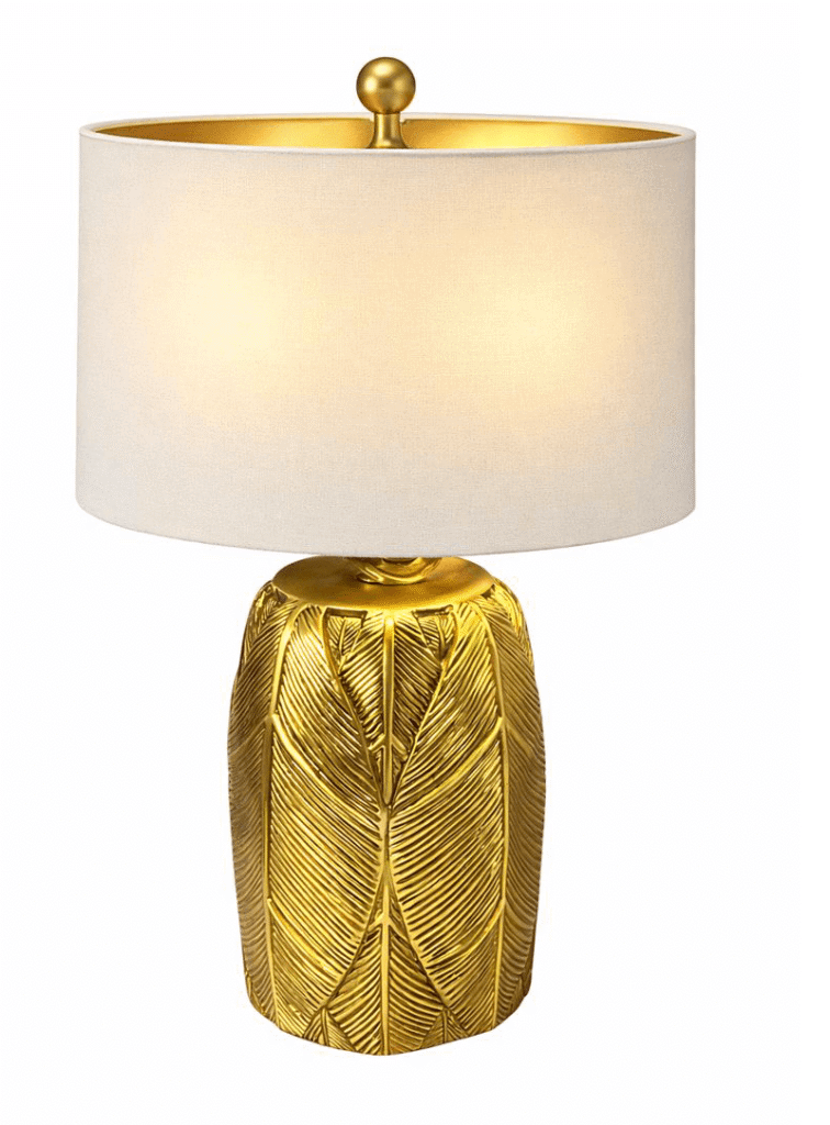 Gold Leaf-Pattern Lamp