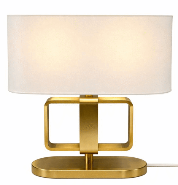 Brushed Gold Geometric Table Lamp