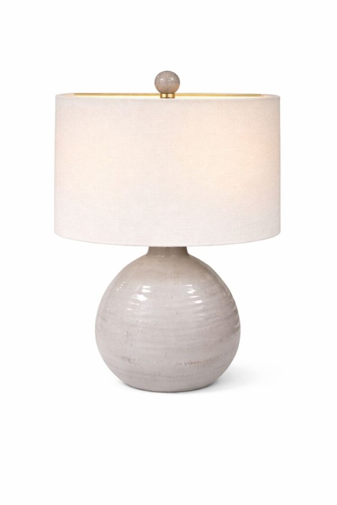 Round Warm Grey Lamp