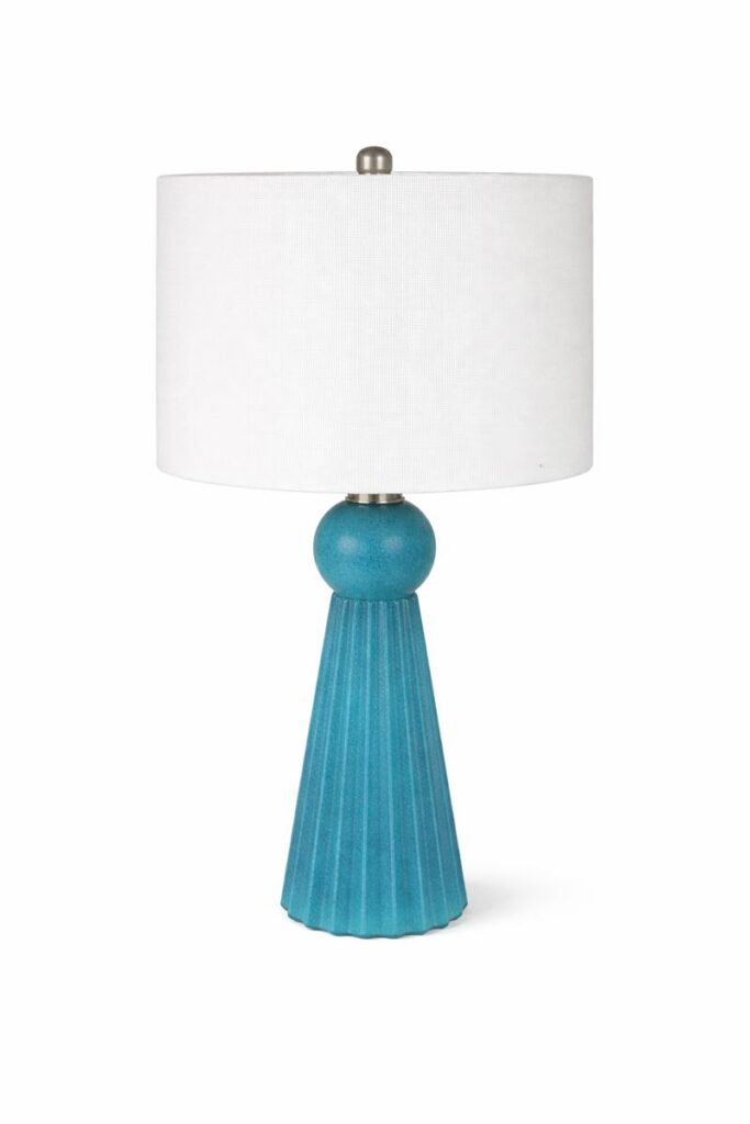 Contemporary Blue Textured Lamp