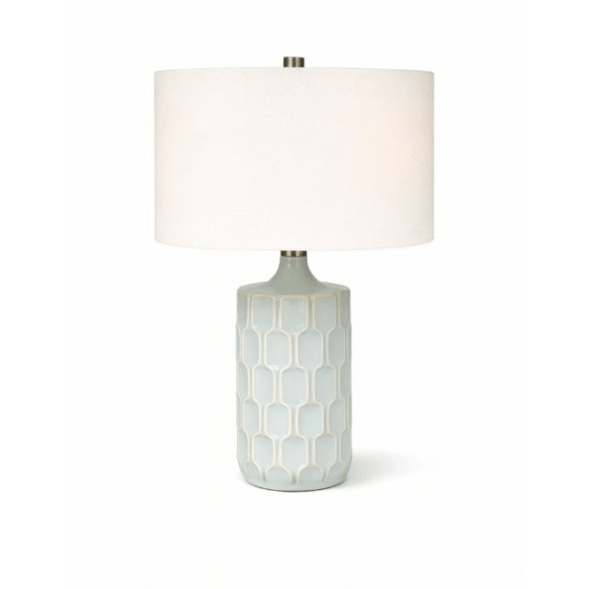 Celadon Honeycomb Table Lamp