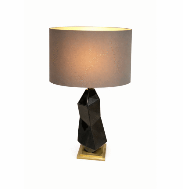 Black and Gold Sculptural Lamp