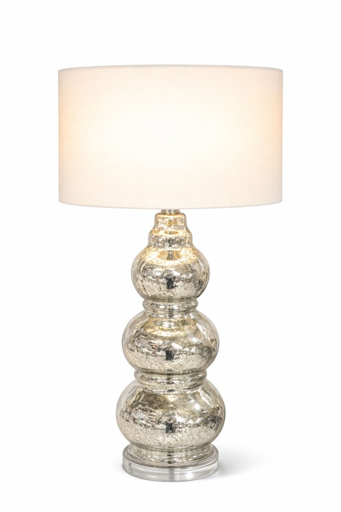 Mercury Glass Stacked Lamp