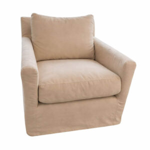 Slipcovered Square Arm Accent Chair