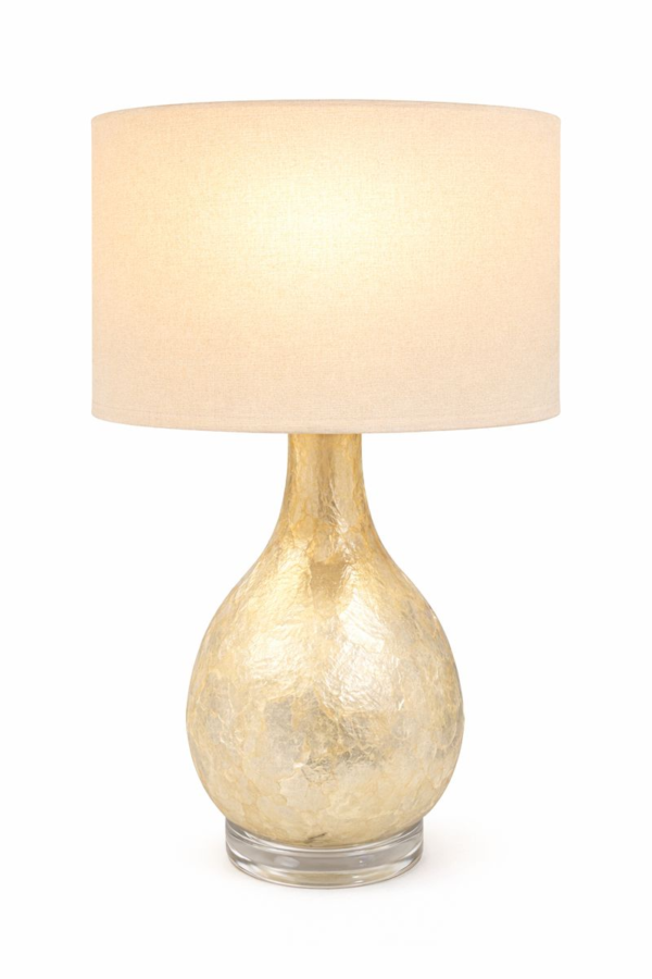 Mother of Pearl Rounded Table Lamp