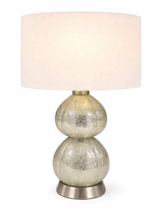 Mercury Glass Double-Globe Table Lamp