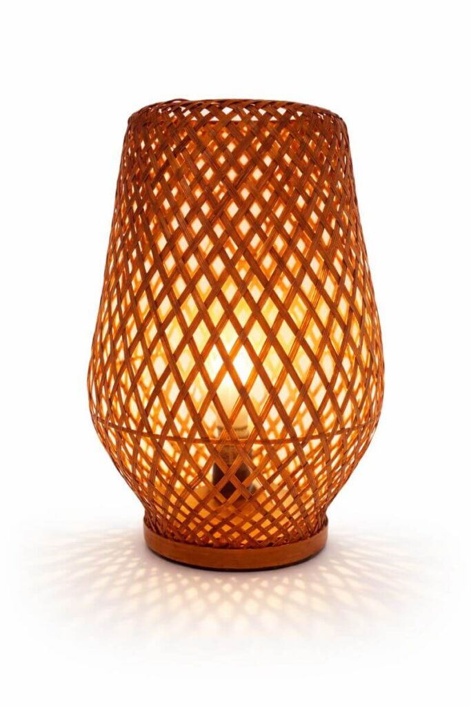 Woven Rattan Accent Lamp